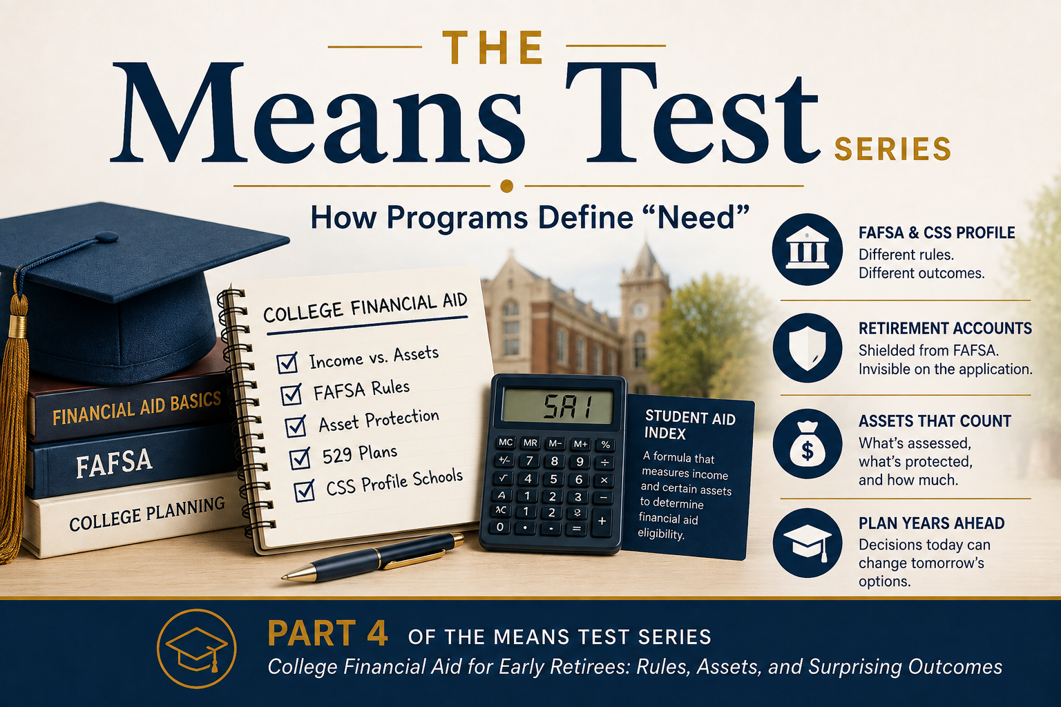 Early Retirement & Paying for College: Navigating FAFSA, the CSS Profile and Asset Rules part4meanstest